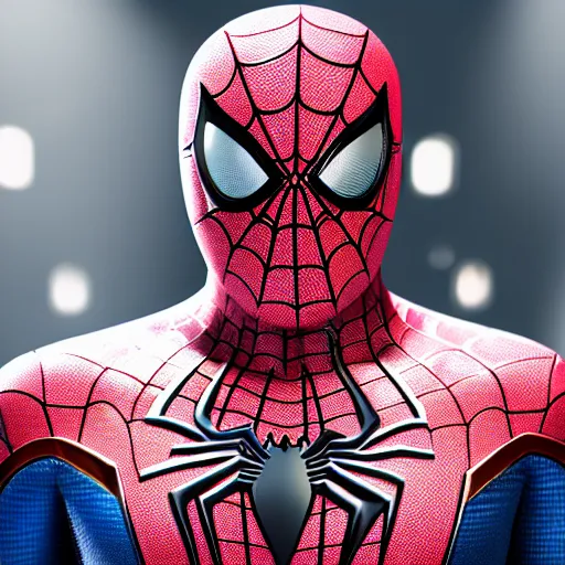 Image similar to characters portrait of Spiderman mixed with MoonKnight, merged character, 4k, highly detailed, cinematic lighting