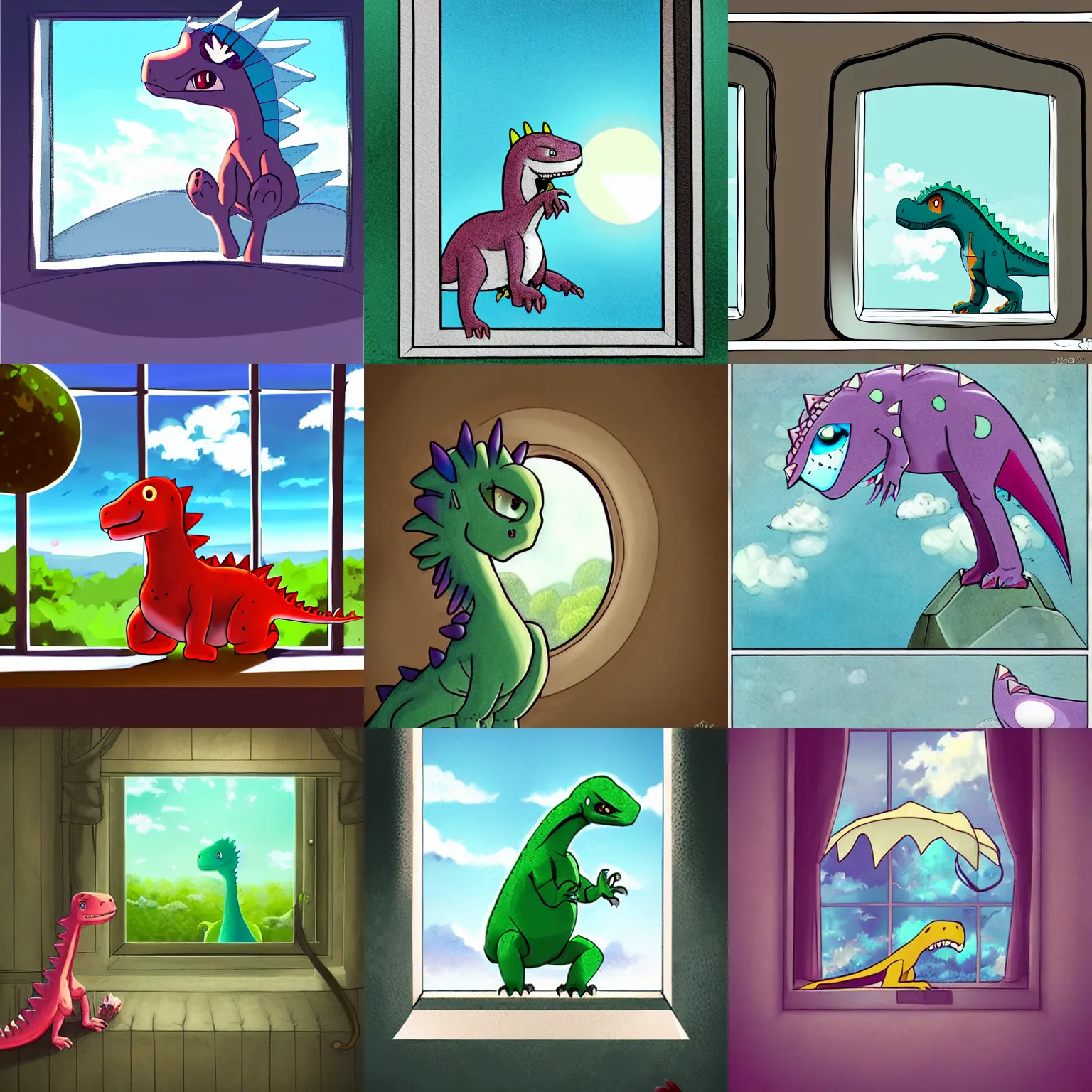 Cute cartoon dinosaurs - Stock Illustration [62474089] - PIXTA