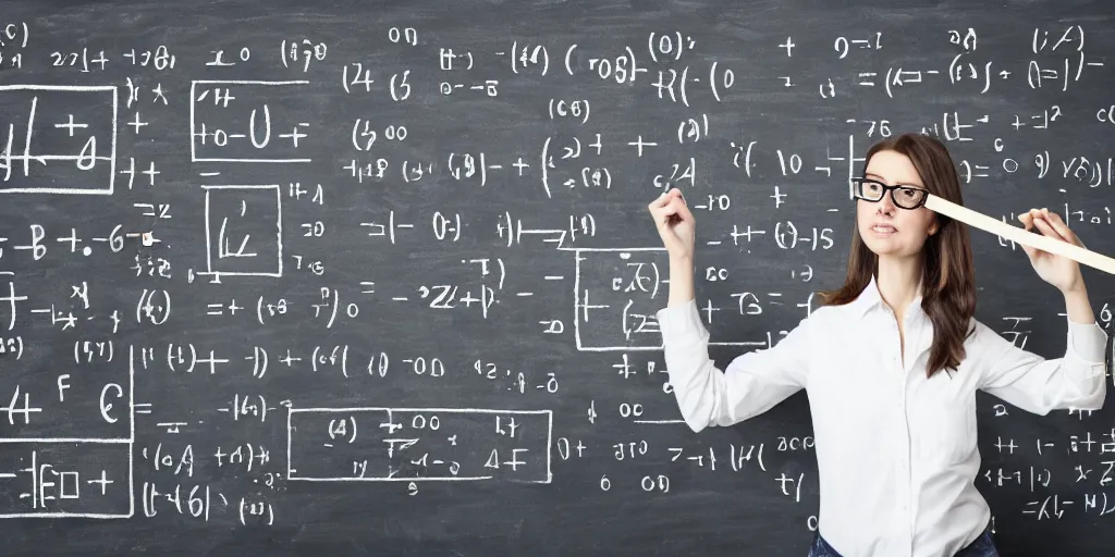 Prompt: a very smart cat scientist wearing glasses surrounded by math equations on a giant chalkboard