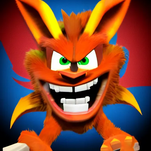 Image similar to demon crash bandicoot