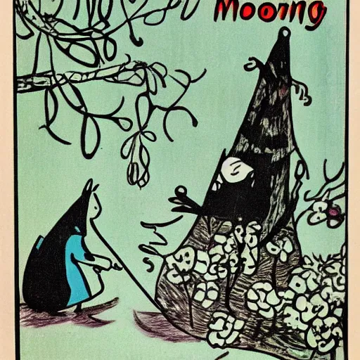 Image similar to by tove jannson, moomin, vintage comic