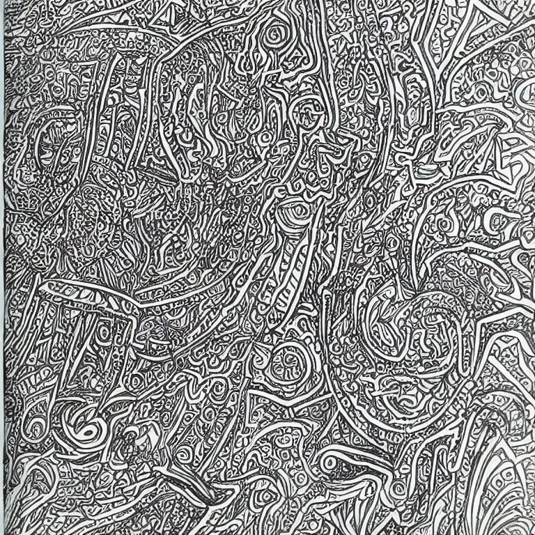 notebook doodle extremely intricate hyper detailed linework pen  