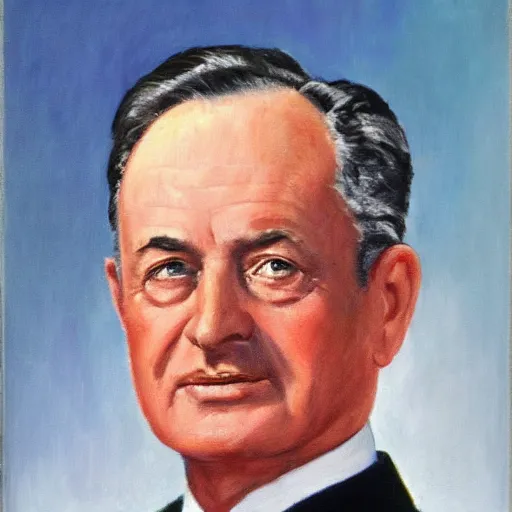 Image similar to Official Portrait of United States President Conrad Stetson, 1954, Oil on Canvas