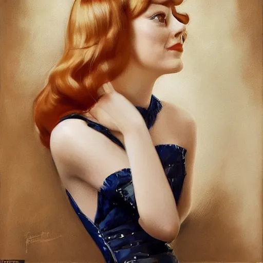 Prompt: emma stone in soviet public toilet, sharp focus, detailed, art by artgerm trufanov rolf armstrong, lucian freud dragan bibin