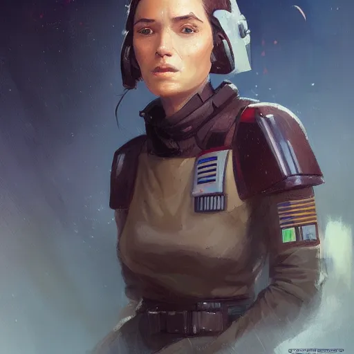 Image similar to portrait of a woman by greg rutkowski, hyela antilles, star wars expanded universe, she is about 2 0 years old, wearing starfighter pilot uniform of the galactic alliance, digital painting, artstation, concept art, smooth, sharp foccus ilustration, artstation hq