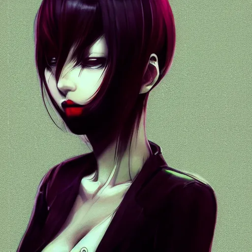 Prompt: heroine, beautiful, sui ishida with black hair, hyperrealistic, highly detailed, 8 k, a real photographic, digital art, character, realistic, full body portrait, symatrical, dark atmospheric lighting, artstation, symetric, lineart