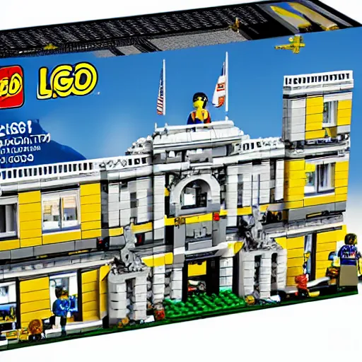 Image similar to mar - a - lago fbi raid lego set