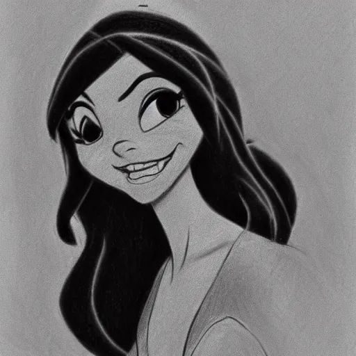 Image similar to milt kahl pencil sketch of victoria justice disney style