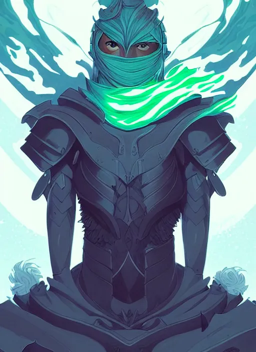 Image similar to style artgerm, joshua middleton, illustration, john krasinski as rune knight wearing green pelt light armor, anime eyes, blue hair, swirling water cosmos, fantasy, dnd, cinematic lighting