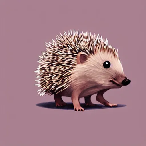 Image similar to cute hedgehog in the style of goro fujita