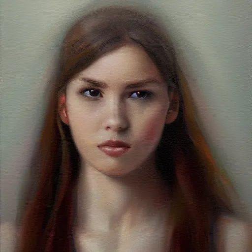 Image similar to a portrait, oil painting, pale colors, high detail, 8 k, wide angle, trending on artstation,