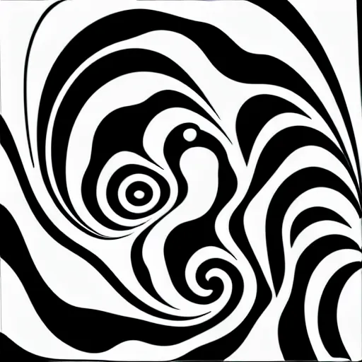 Image similar to black and white ocean wave luxury themed svg vector art panel for cnc plasma, laser, stencil, unique art nouveau deco hole through circuit design