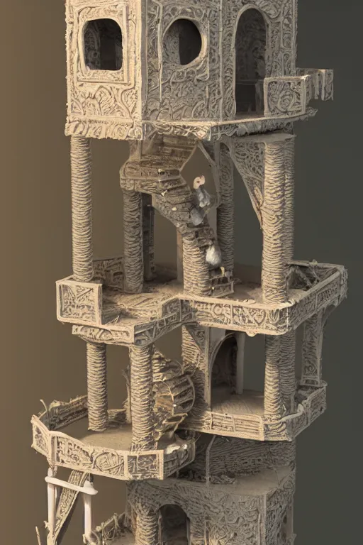 Image similar to cat tower, ultra realistic, concept art, intricate details, highly detailed, photorealistic, octane render, 8 k