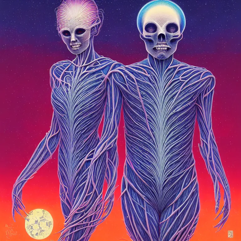 Prompt: stars of spirit, by peter rohrabacher annatto finnstark : flowers of purity, future heaven plants by leiko ikemura, and ilya kuvshinov | sparkling atom fractules of skulls and mechs deep under the spine cords, by alex grey and hr giger