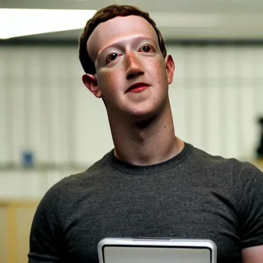 Prompt: i - robot but with zuckerberg