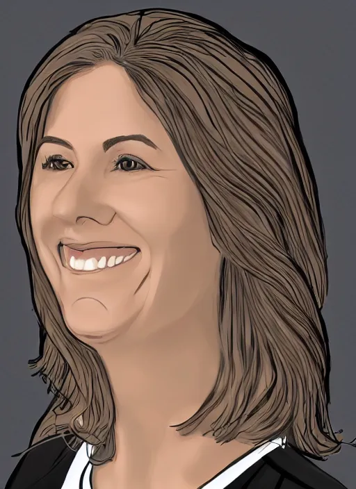 Image similar to beautiful profile illustration of katie vroom, executive admin at epri