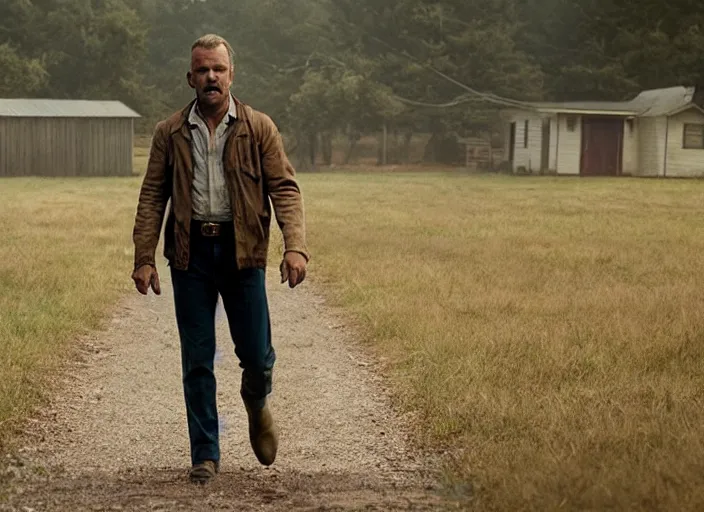 Image similar to film still of!!!!! kevin costner!!!!! as jim hopper in stranger things, 4 k