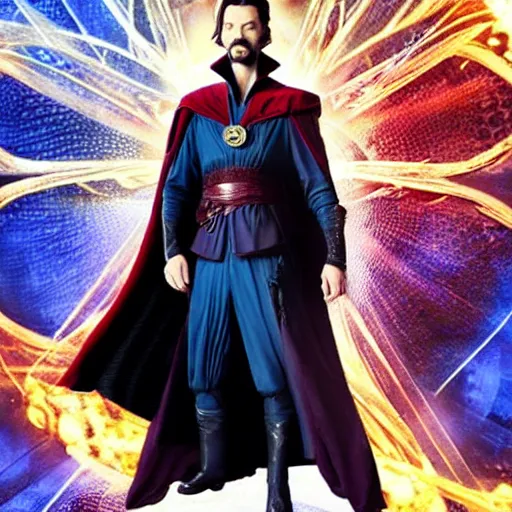 Image similar to doctor strange in matrix neo suit