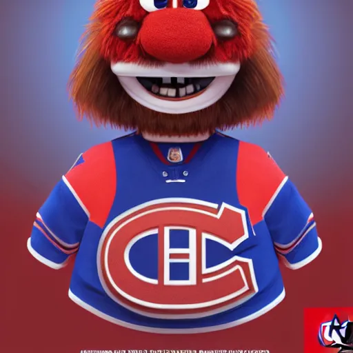 Image similar to Portrait of Youppi the Habs Montreal Canadiens Mascot as a very cute powerful and friendly pokemon, highly detailed, smooth, sharp focus, dynamic lighting, intricate, trending on ArtStation, illustration, art by WLOP