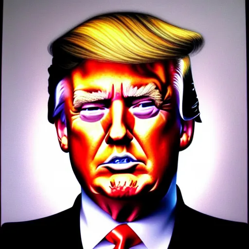 Image similar to portrait of donald trump in the style jason edmiston