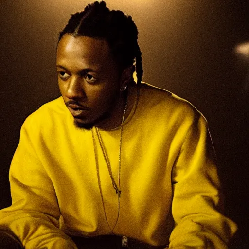 Image similar to kendrick lamar in a yello music video