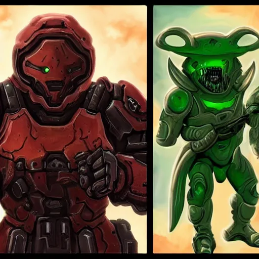 Image similar to doom slayer as a hamster, doom eternal, doom guy