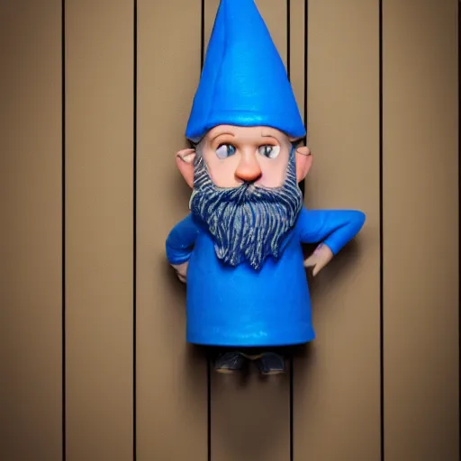 Prompt: professional portrait of a cute blue gnome standing in an office building, 8k, very intricate, very detailed,