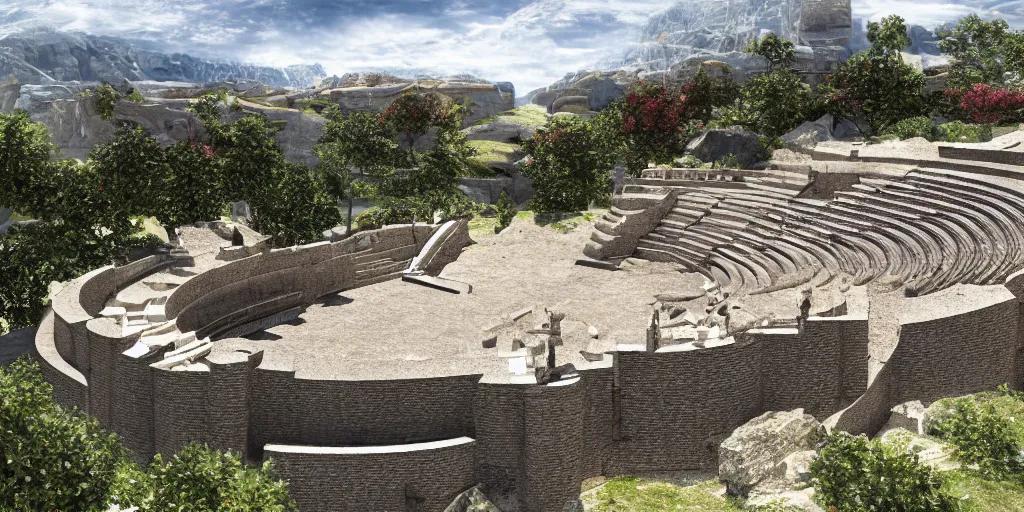 Image similar to amphitheatre, high detail, high definition, photorealistic, 8k,