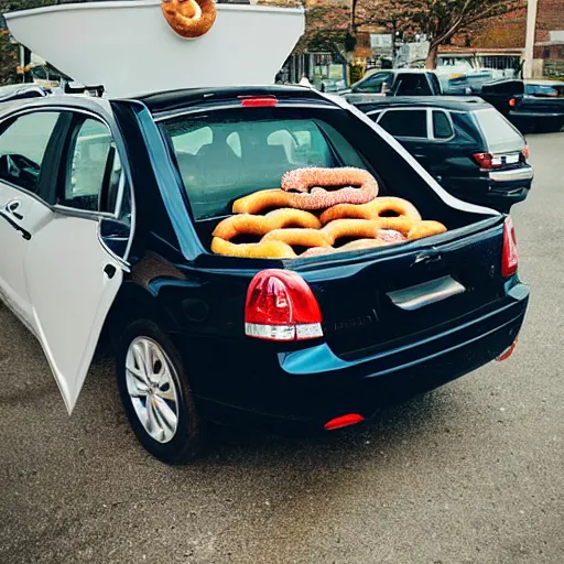 Image similar to car full of donuts