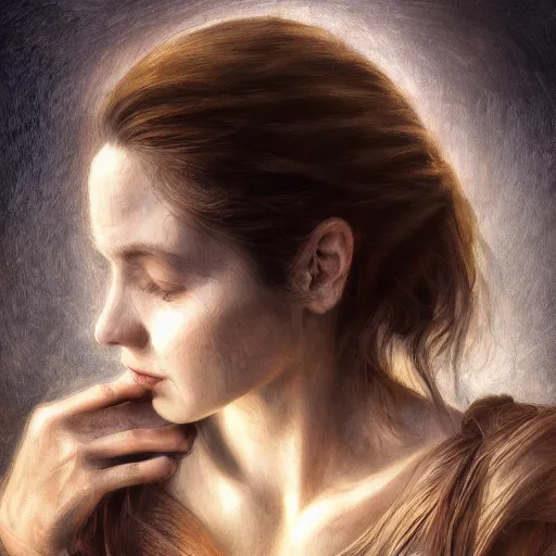 Prompt: mellifluous beauty of the beatiful face frail mortal woman, dynamic lighting, cinematic, establishing shot, extremely high detail, shining, photo realistic, cinematic lighting, intricate line drawings, 8k resolution, oil painting on canvas