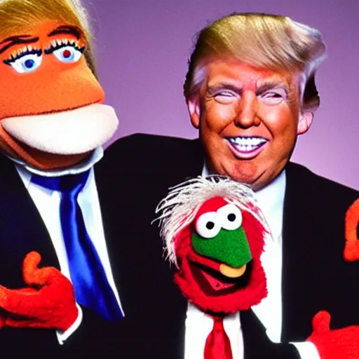 Image similar to donald trump muppet, jim henson