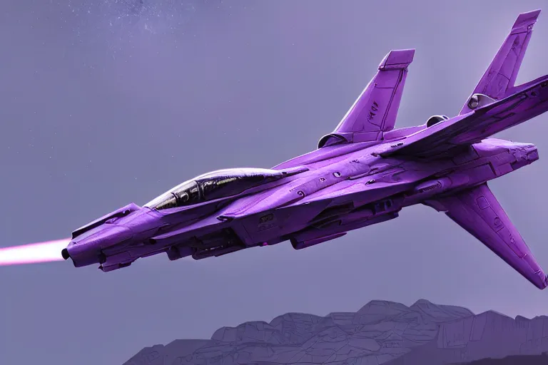 Image similar to alien military fighter jet, purple, futuristic, apocalyptic, by jon aaron kambeitz, katsuhiro otomo, heng z, concept art, insanely detailed, raytracing, octane, unreal engine, trending on artstation