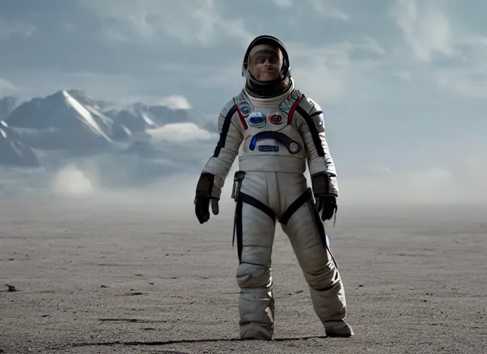 Image similar to film still of Johnny Depp as Cooper in Interstellar, 4k