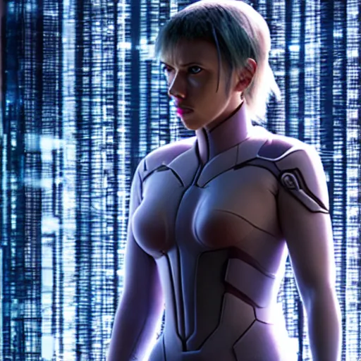 Image similar to a still of Scarlett Johansson in Ghost in the Shell (2017)