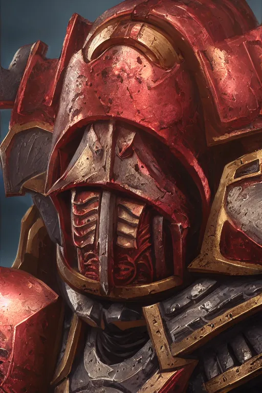 Image similar to armor portrait heros warhammer 4 0 k horus heresy fanart - the primarchs emperor by johannes helgeson animated with vfx concept artist & illustrator global illumination ray tracing hdr fanart arstation zbrush central hardmesh 8 k octane renderer