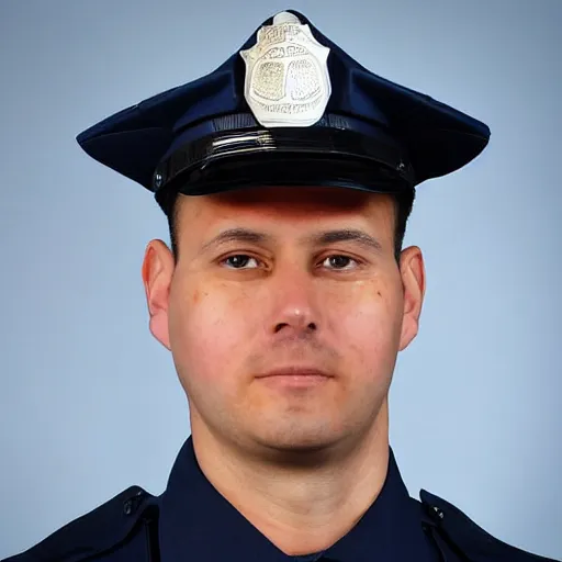 Image similar to a head and shoulders photograph of a police officer