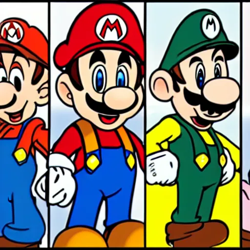 Image similar to walt disney cartoon super mario bros