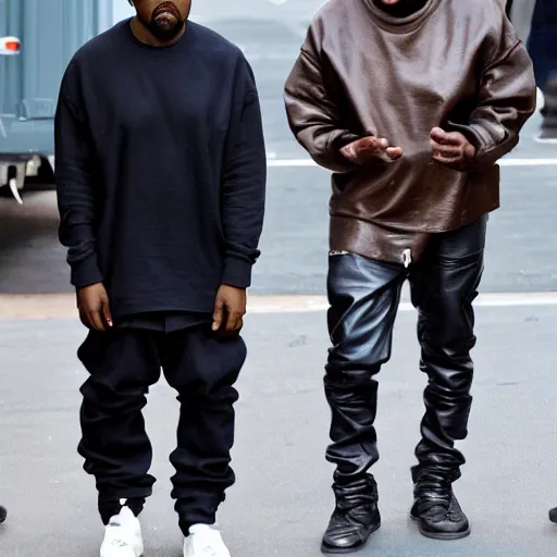 Image similar to kanye west poorly cosplaying bean of coffe