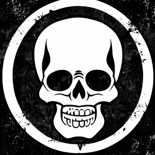 Image similar to death metal themed skull shaped microphone vector logo for a record label, dark, horrorcore, grunge, golden ratio