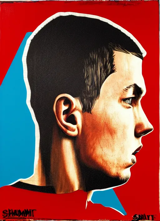 Image similar to Sideview Portrait of Eminem Shepard Fairey