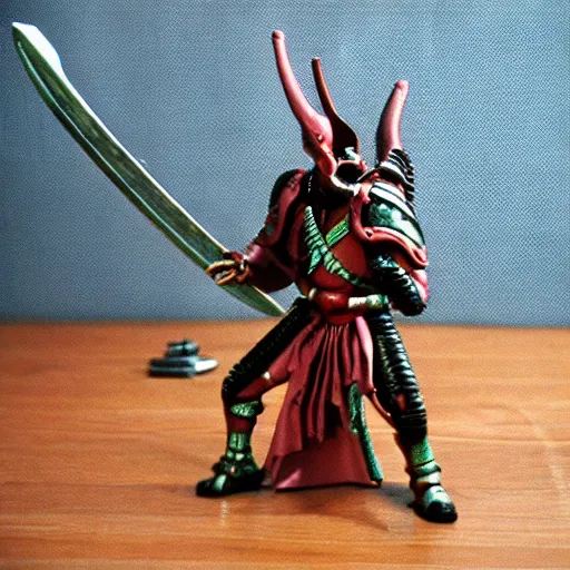 Image similar to xenomorph alien fighting with samurai warriors in feudal japan. 7 0 mm film