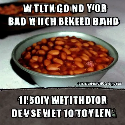 Image similar to meme about baked beans