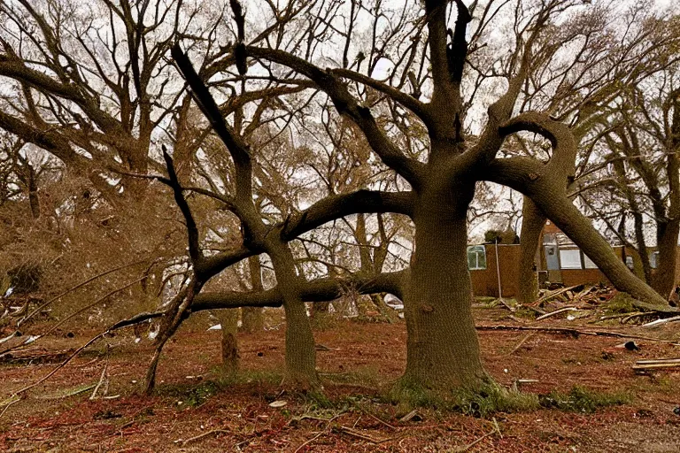 Image similar to tornado made from fall oak leves ( ( ( ( ( recently deserted city. ) ) ) ) )