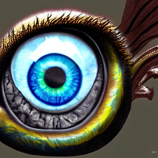 Image similar to hyper realistic dragons eye