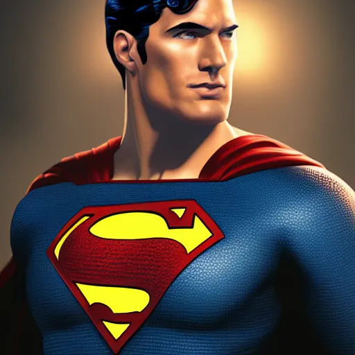 Image similar to Superman as Batman, digital portrait, artstation, cgsociety, 4k, high detail