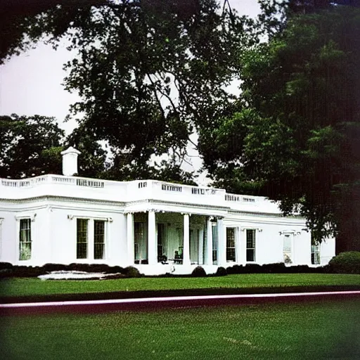 Image similar to “ the white house as a 1 9 5 0's mid century modern home ”