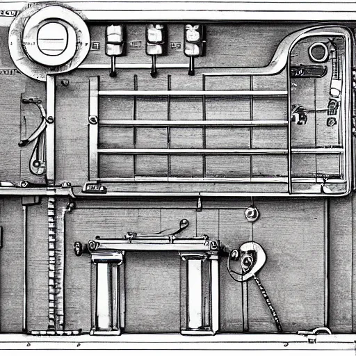 Image similar to blueprint of a time machine