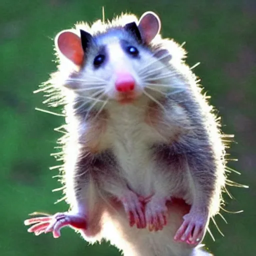 Prompt: a realistic opossum dancing