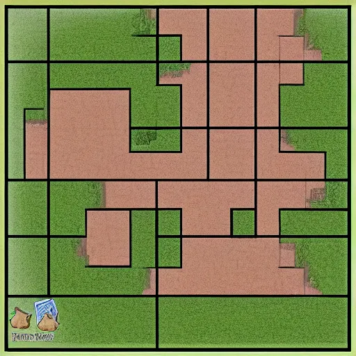 Prompt: checkered map for tabletop rpg