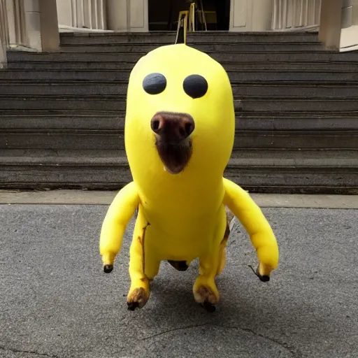 Image similar to banana dressed up for a day at the office